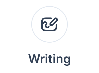Writing AI assistance and help icon